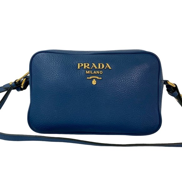 PRADA Blue Leather Shoulder Bag - Picture 1 of 10